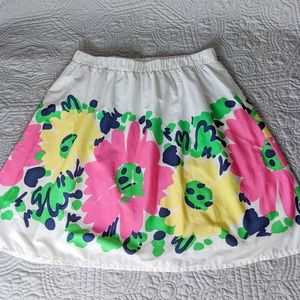 Lilly Pulitzer Doodle Bug Daisy Floral Skirt M